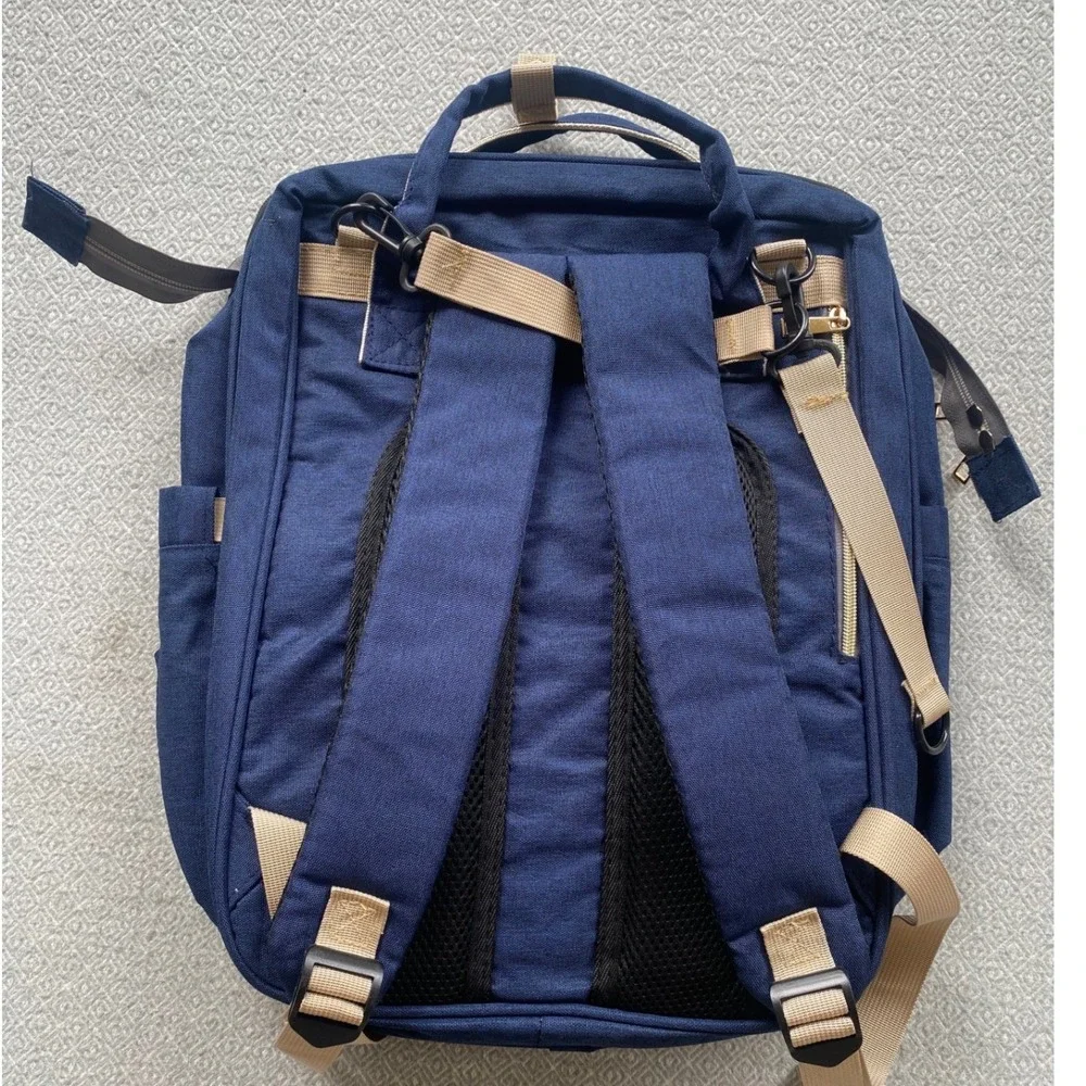 Land Backpack Unisex Large‎ Navy Blue Traveling Share Diaper Bag Canvas Multi